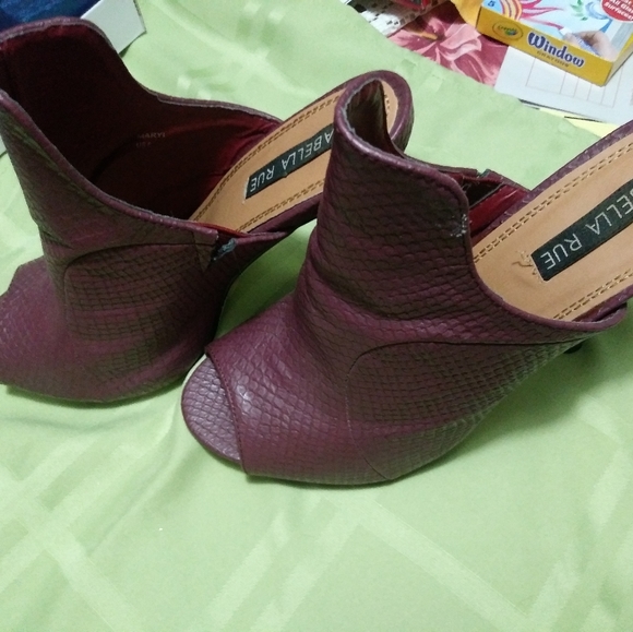 Purple snake skin heels shoes - Picture 6 of 7